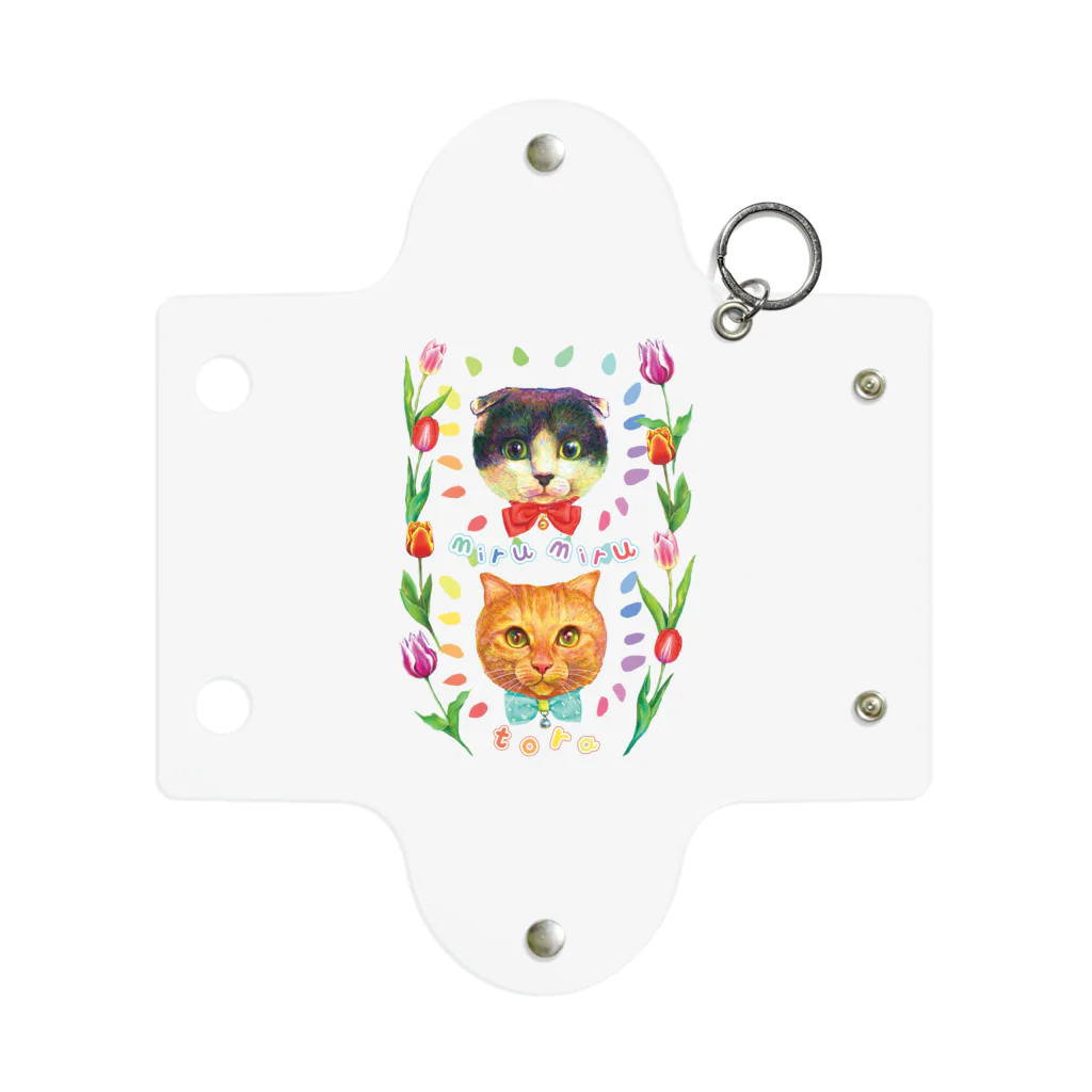 油絵描きの小物売り場の蒲田Loveおにぎりちゃんの愛猫ちゃんズ（グッズ） Mini Clear Multipurpose Case