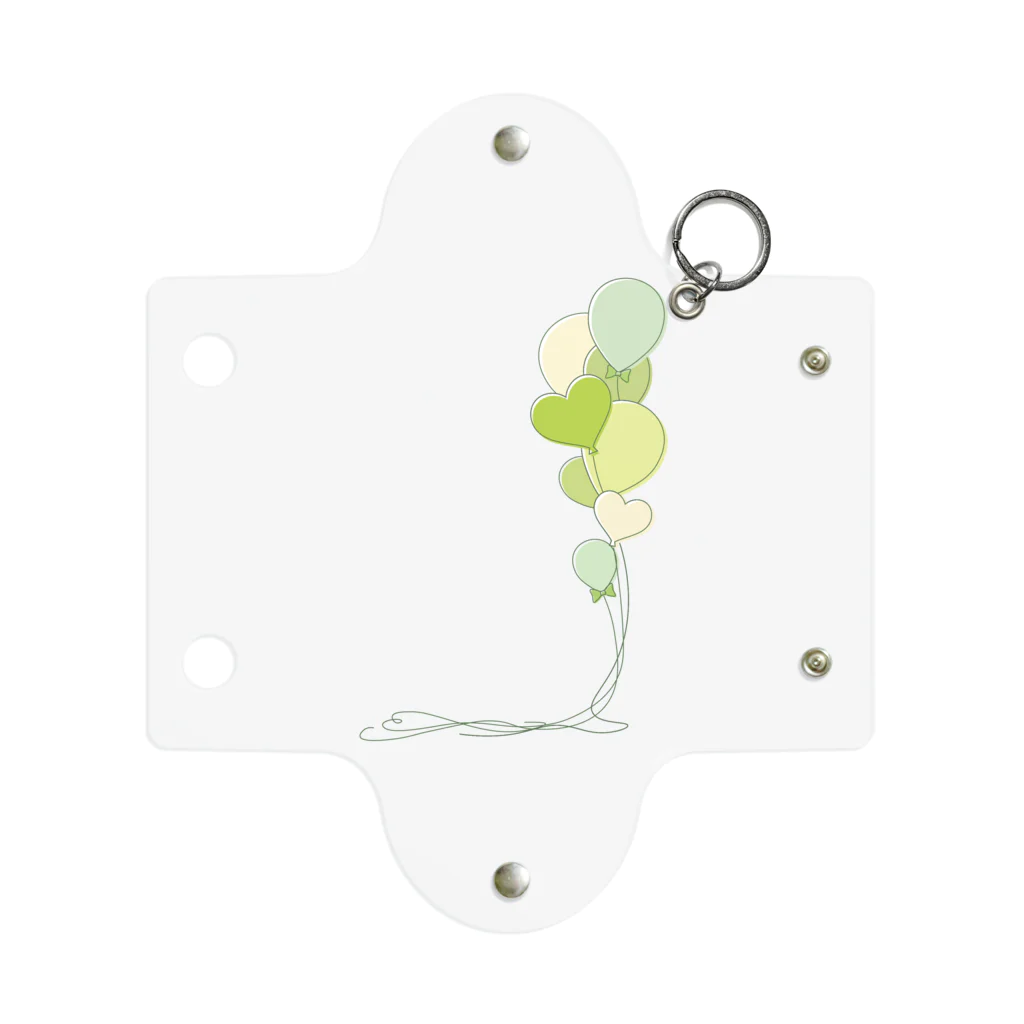 hanaの推し活ショップのlightgreen balloons Mini Clear Multipurpose Case