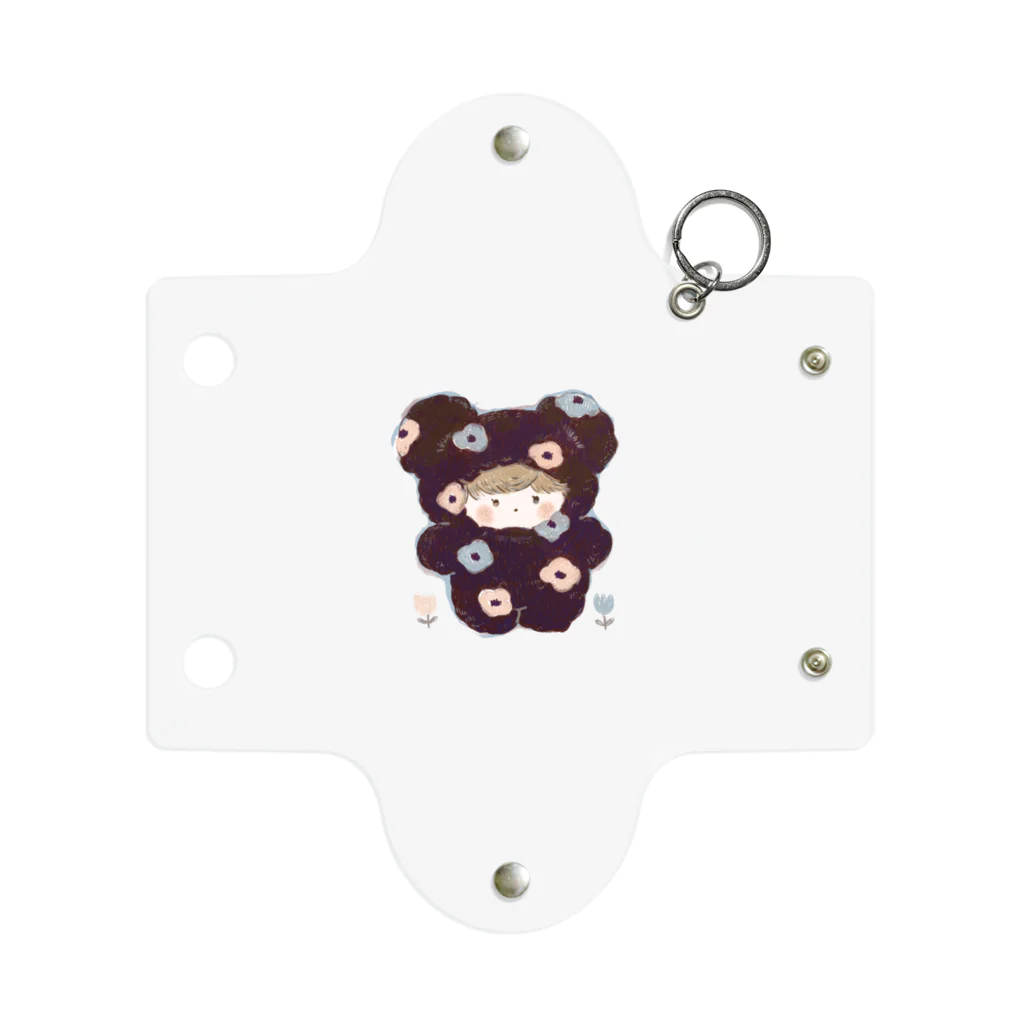 asami_sanの花がらのもこもこ Mini Clear Multipurpose Case