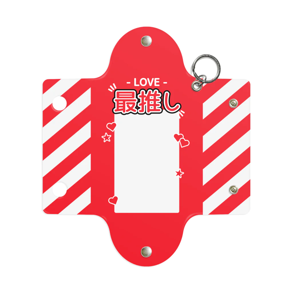 ドルオタ - アイドルオタク向けショップの『LOVE - 最推し』推しチェキケース【赤】 Mini Clear Multipurpose Case