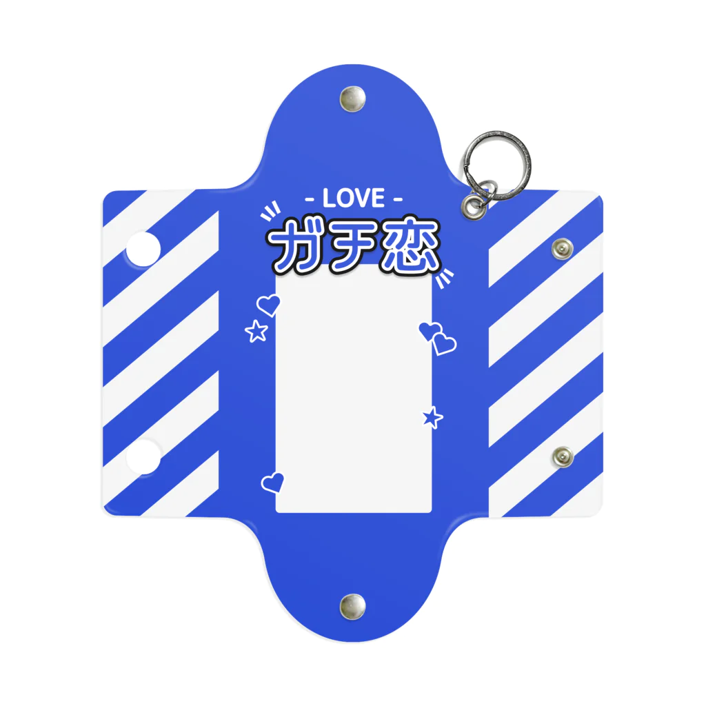 ドルオタ - アイドルオタク向けショップの『LOVE - ガチ恋』推しチェキケース【青】 Mini Clear Multipurpose Case