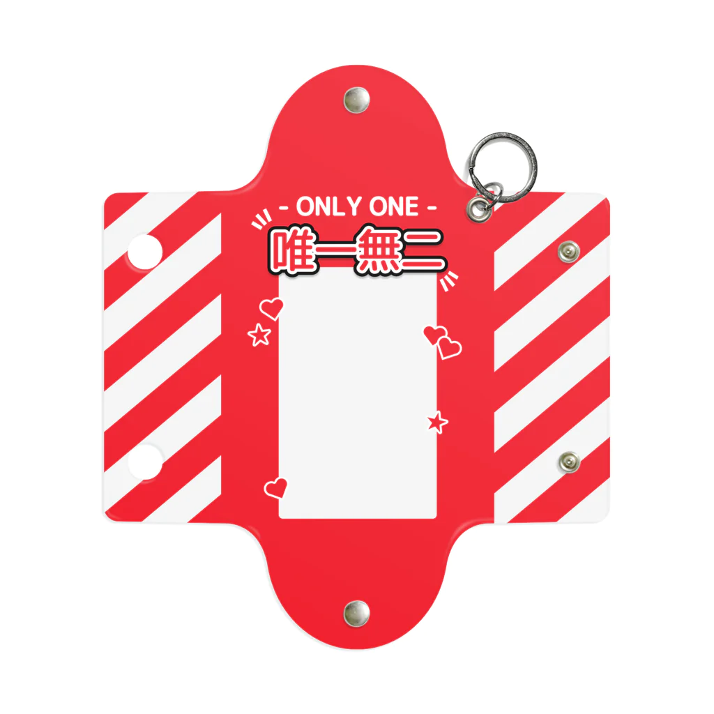 ドルオタ - アイドルオタク向けショップの『ONLY ONE - 唯一無二』推しチェキケース【赤】 Mini Clear Multipurpose Case