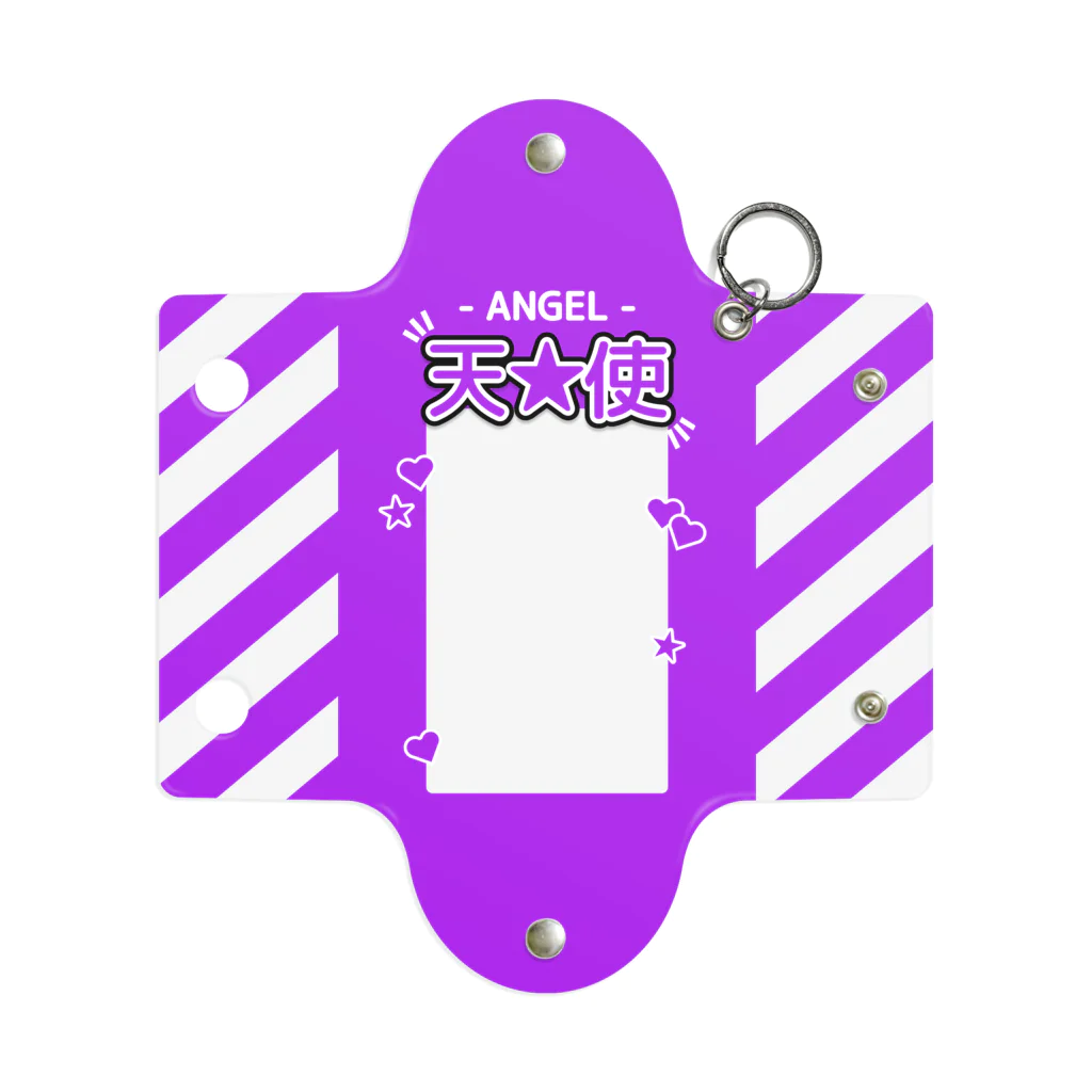 ドルオタ - アイドルオタク向けショップの『ANGEL - 天使』推しチェキケース【紫】 Mini Clear Multipurpose Case