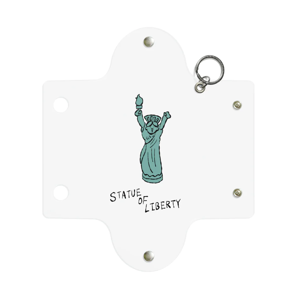 とある丸眼鏡の描き散らしのSTATUE OF LIBERTY_透明 Mini Clear Multipurpose Case