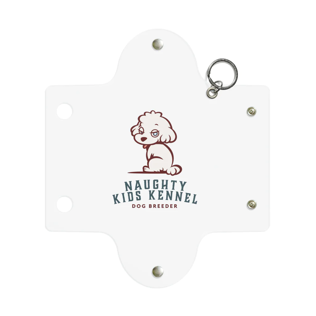 NAUGHTY KIDS KENNELの犬舎ロゴ【キラキラ目ver.】 ミニクリアマルチケース
