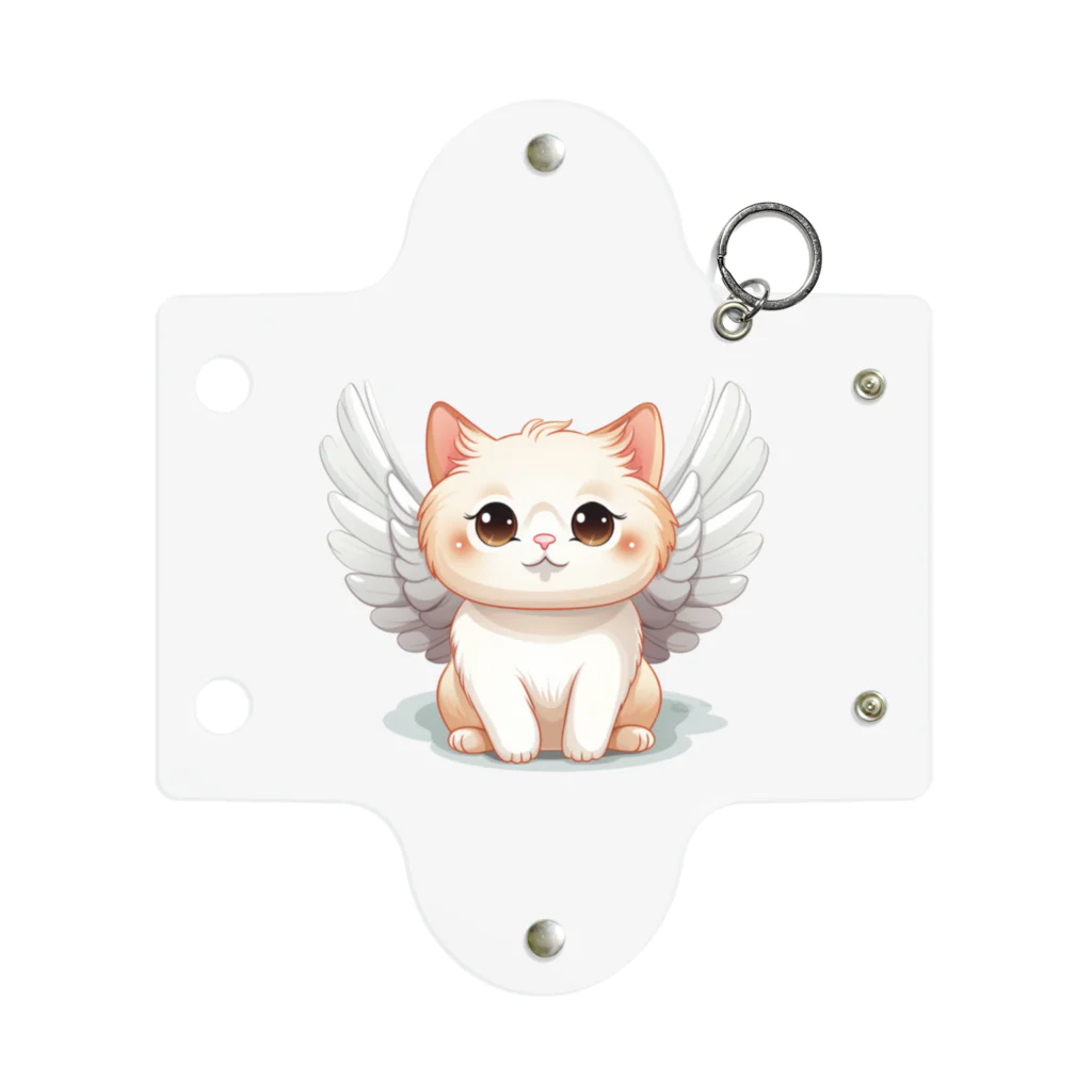 Vasetti_pressの可愛いねこ天使 Mini Clear Multipurpose Case