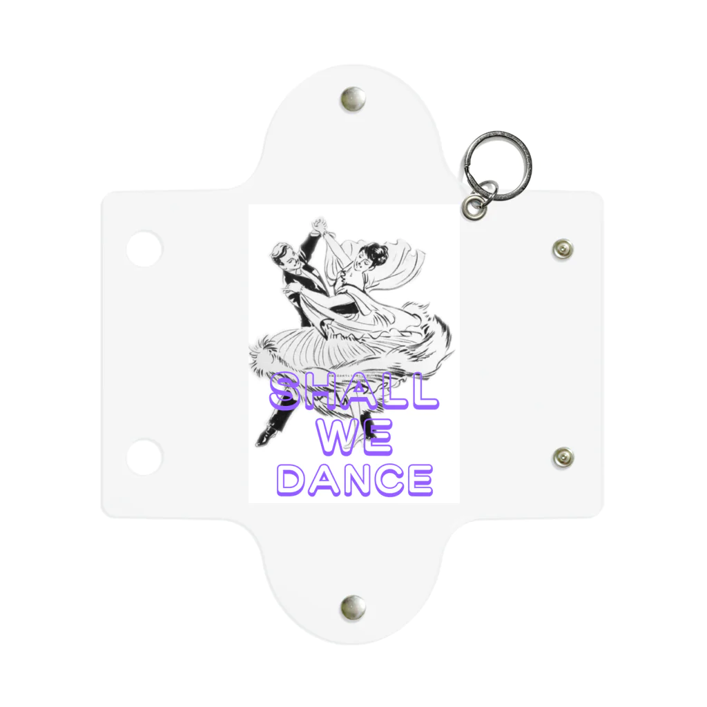 Heart-of-JapneseCultureのShal We Dance（ブルー、白抜き） Mini Clear Multipurpose Case