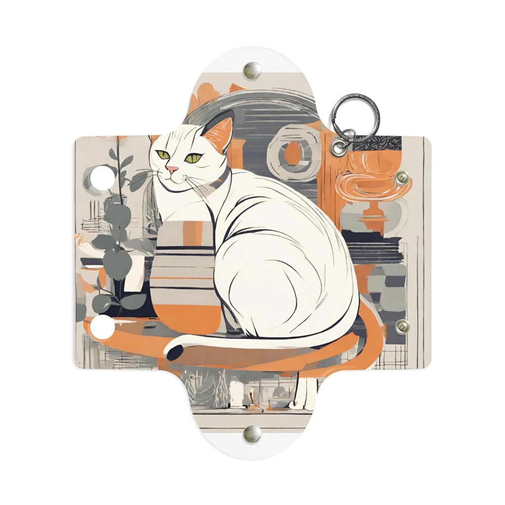 カステラ・クリームのデザイン猫 ミニクリアマルチケース