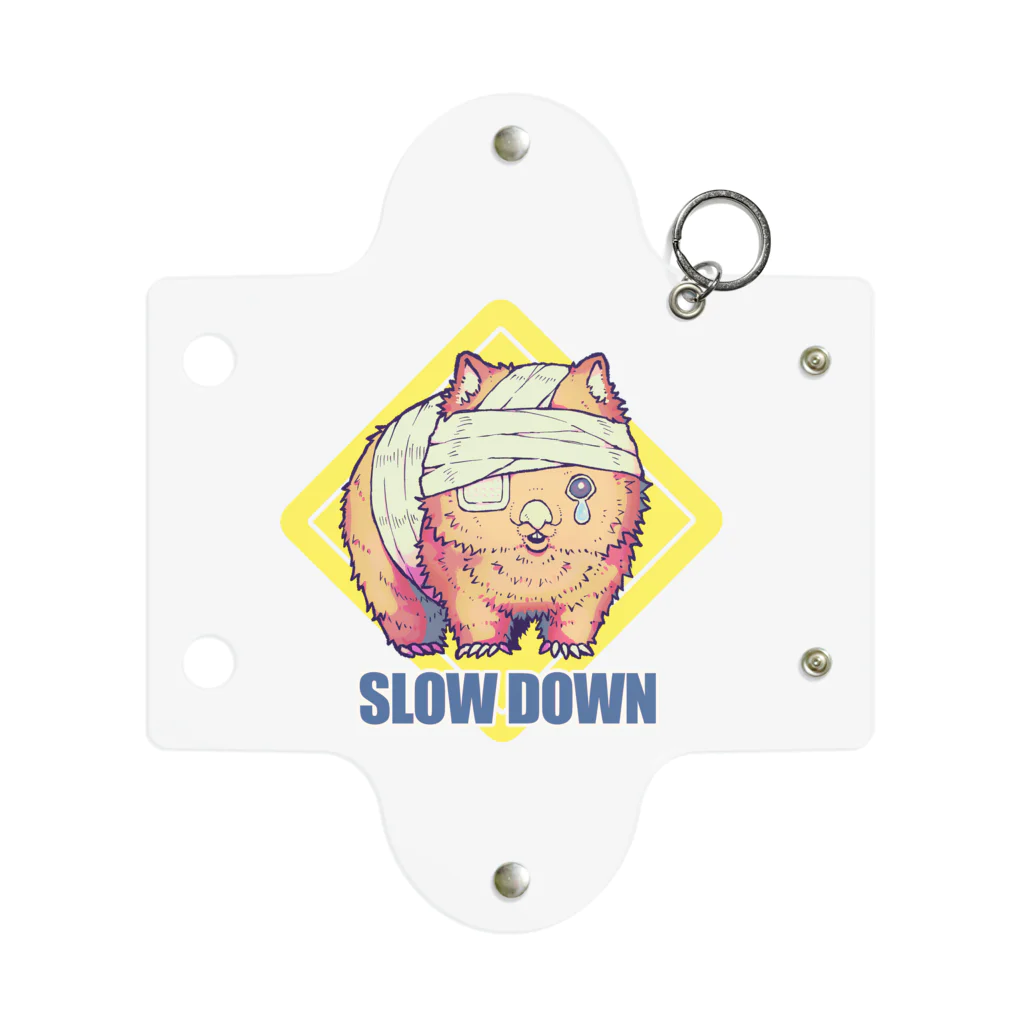 ナツの西瓜屋のSLOW DOWN イエロー ミニクリアマルチケース