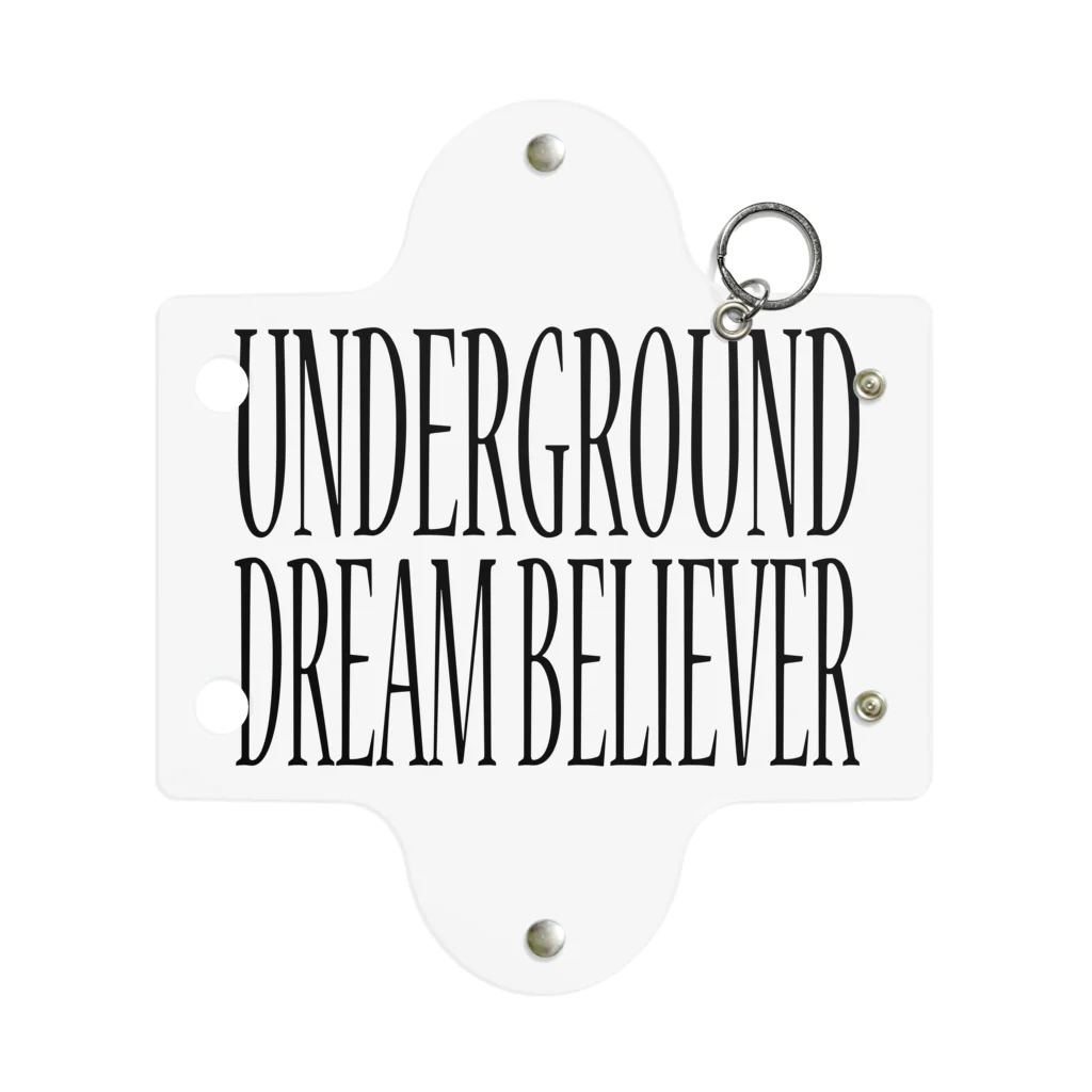 BLACK SHEEP ORIGIN SUZURI SHOPのUNDERGROUD DREAM BELIEVER Mini Clear Multipurpose Case