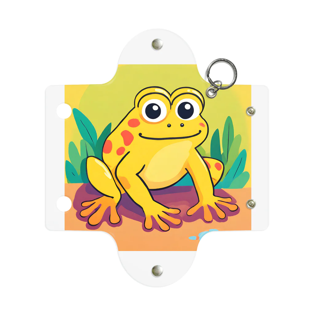 まひる3の黄色蛙ちゃん ミニクリアマルチケース