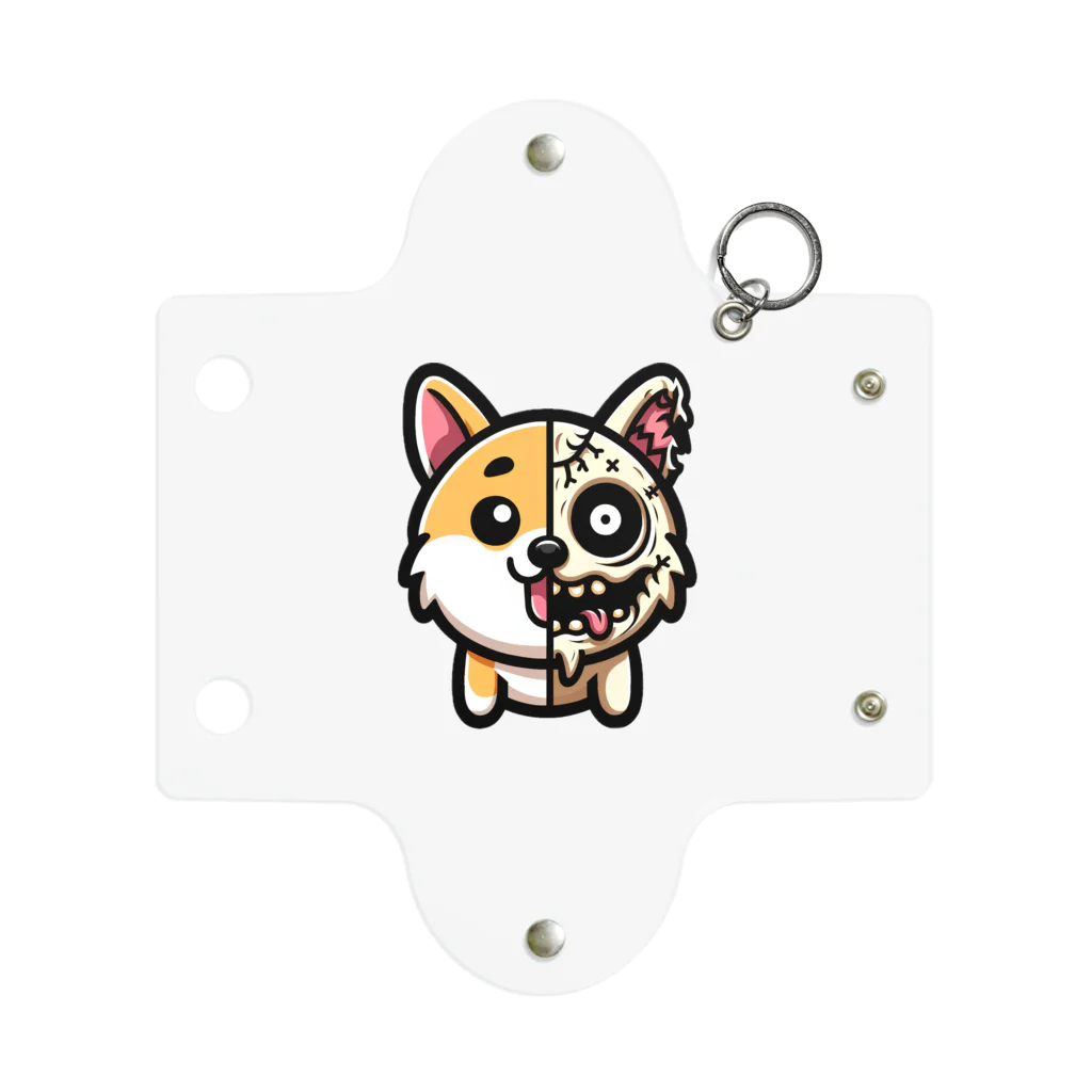 Mine-1のかわいい芝犬グッズ　ゾンビ化 ミニクリアマルチケース