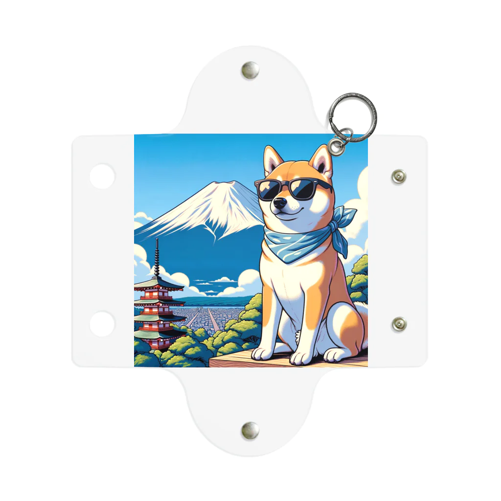 ピヨっこのサングラス犬　【銀次郎】 Mini Clear Multipurpose Case