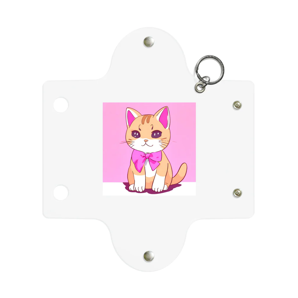 Officefaceのリボン猫ちゃん Mini Clear Multipurpose Case