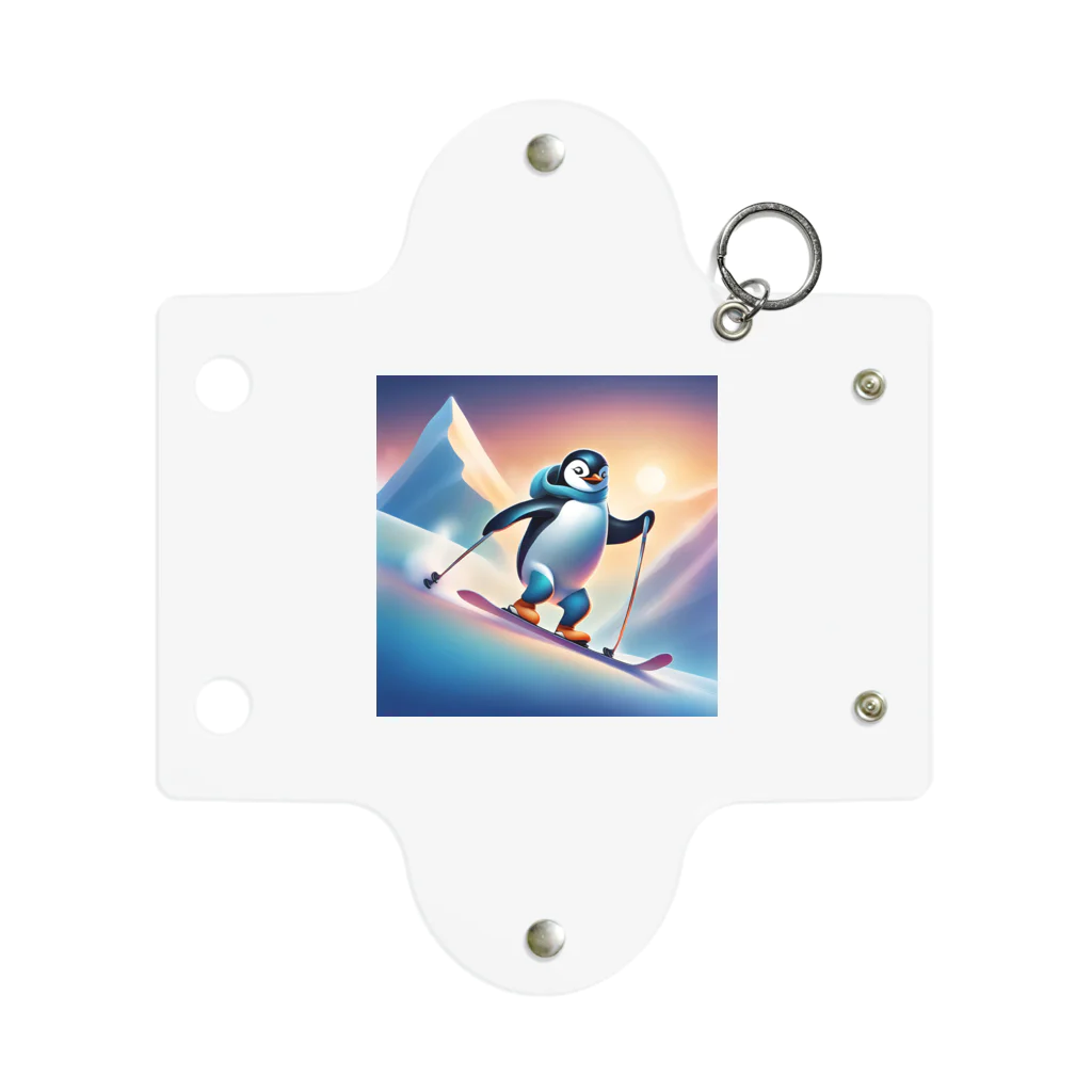 Yumexのスキーをするペンギンのペーくん Mini Clear Multipurpose Case