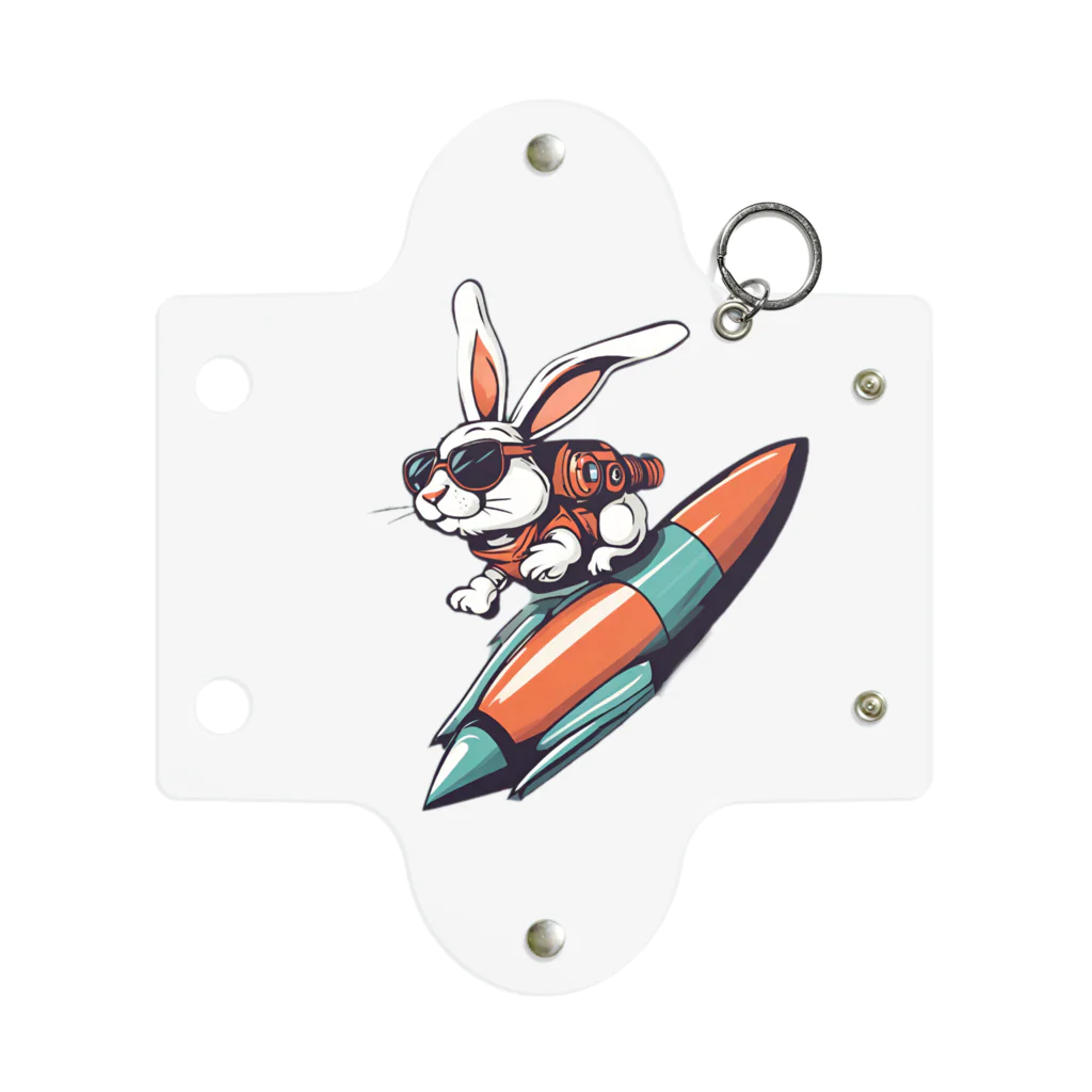 ロケットうさぎのロケットうさぎ　ミッション遂行 Mini Clear Multipurpose Case