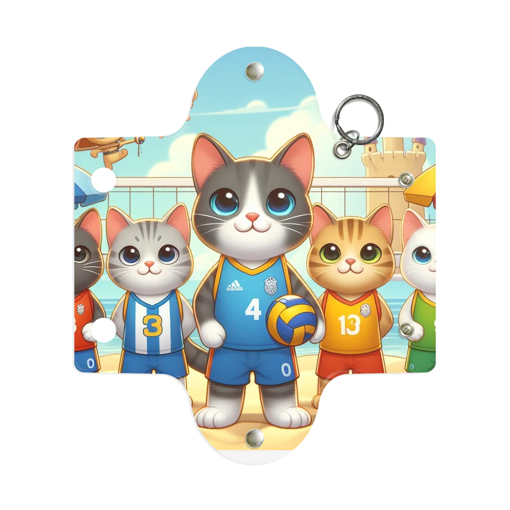 【volleyball online】の猫好きのみなさん必見！愛らしい猫のバレーボールグッズ ミニクリアマルチケース