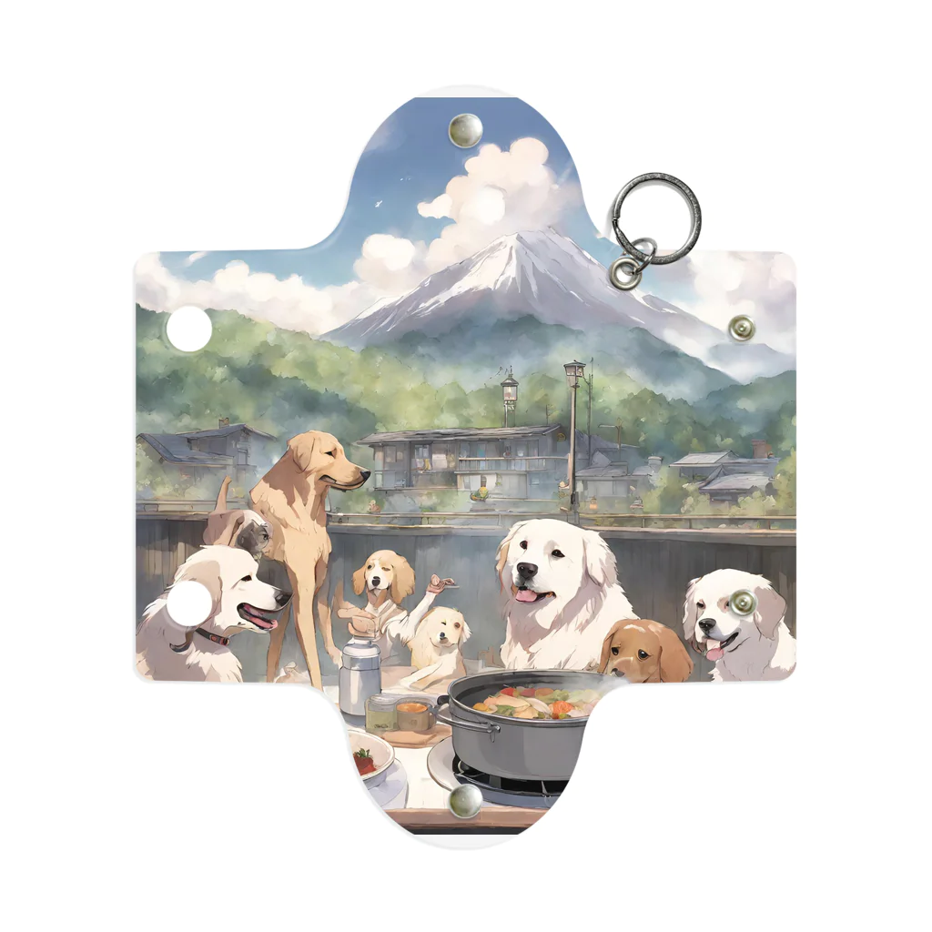 グアムドッグホテルズセレクトショップの犬たちが集う富士山癒しのキャンプ ミニクリアマルチケース