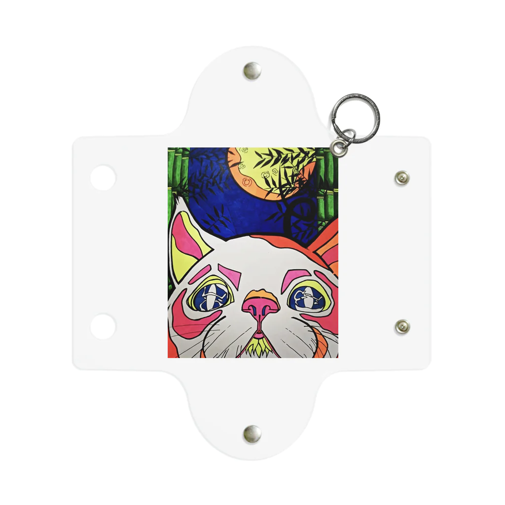 動物絵 Jamanakocic storeのカラフルな可愛い猫アイテム Mini Clear Multipurpose Case