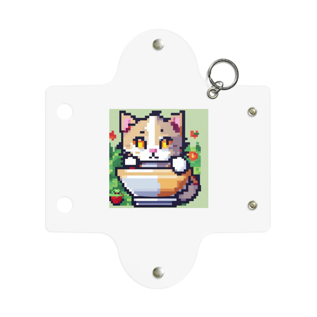 雪売店のマグカップかくれんぼ猫 Mini Clear Multipurpose Case