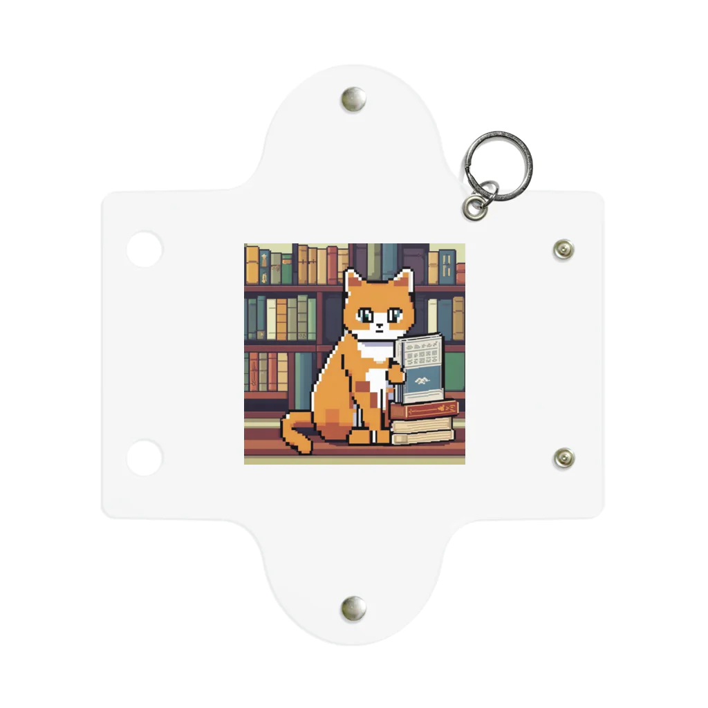 ドット絵ねこさんの読書猫さん Mini Clear Multipurpose Case