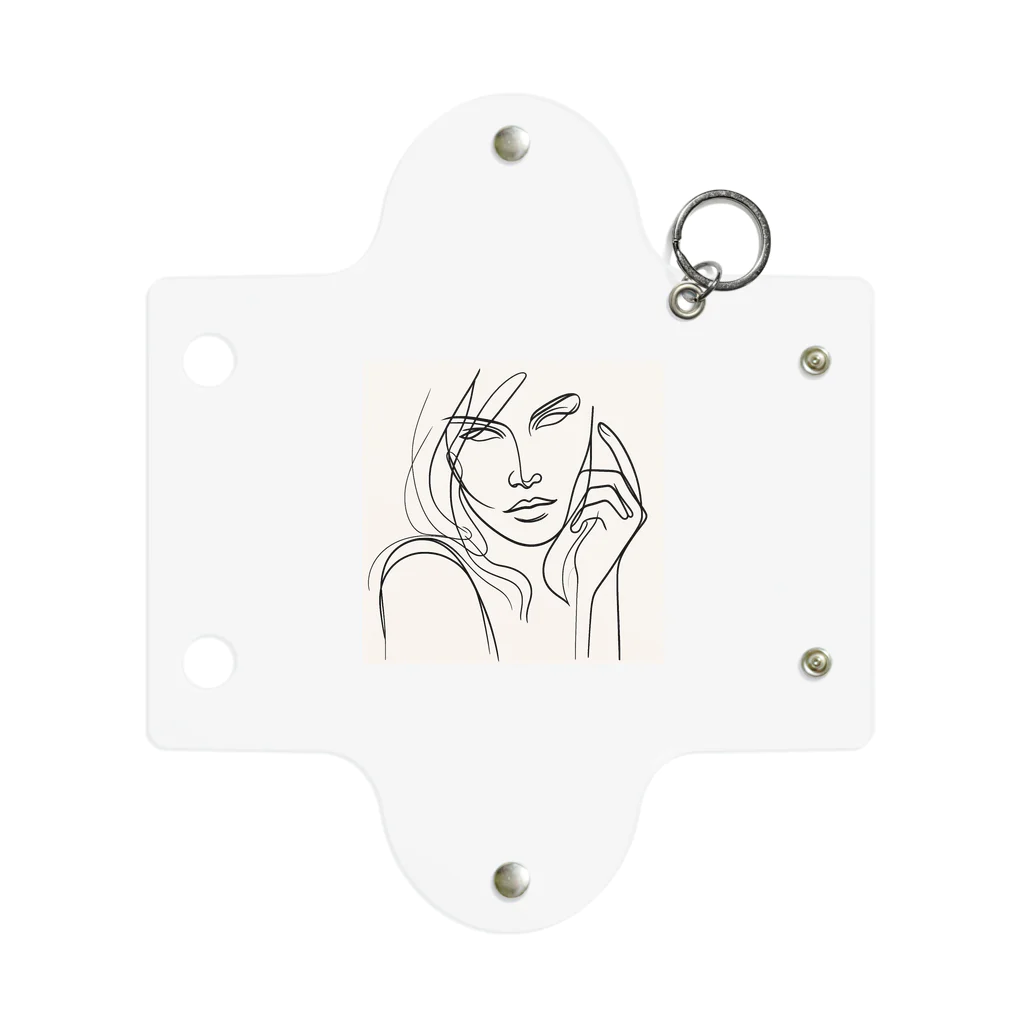 Schiele_sarieriの線画の女性3 Mini Clear Multipurpose Case