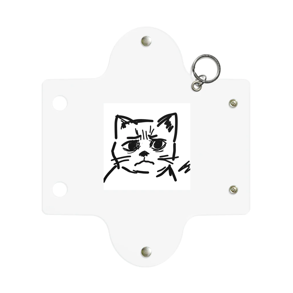 CODYの訝しげな顔の猫 Mini Clear Multipurpose Case