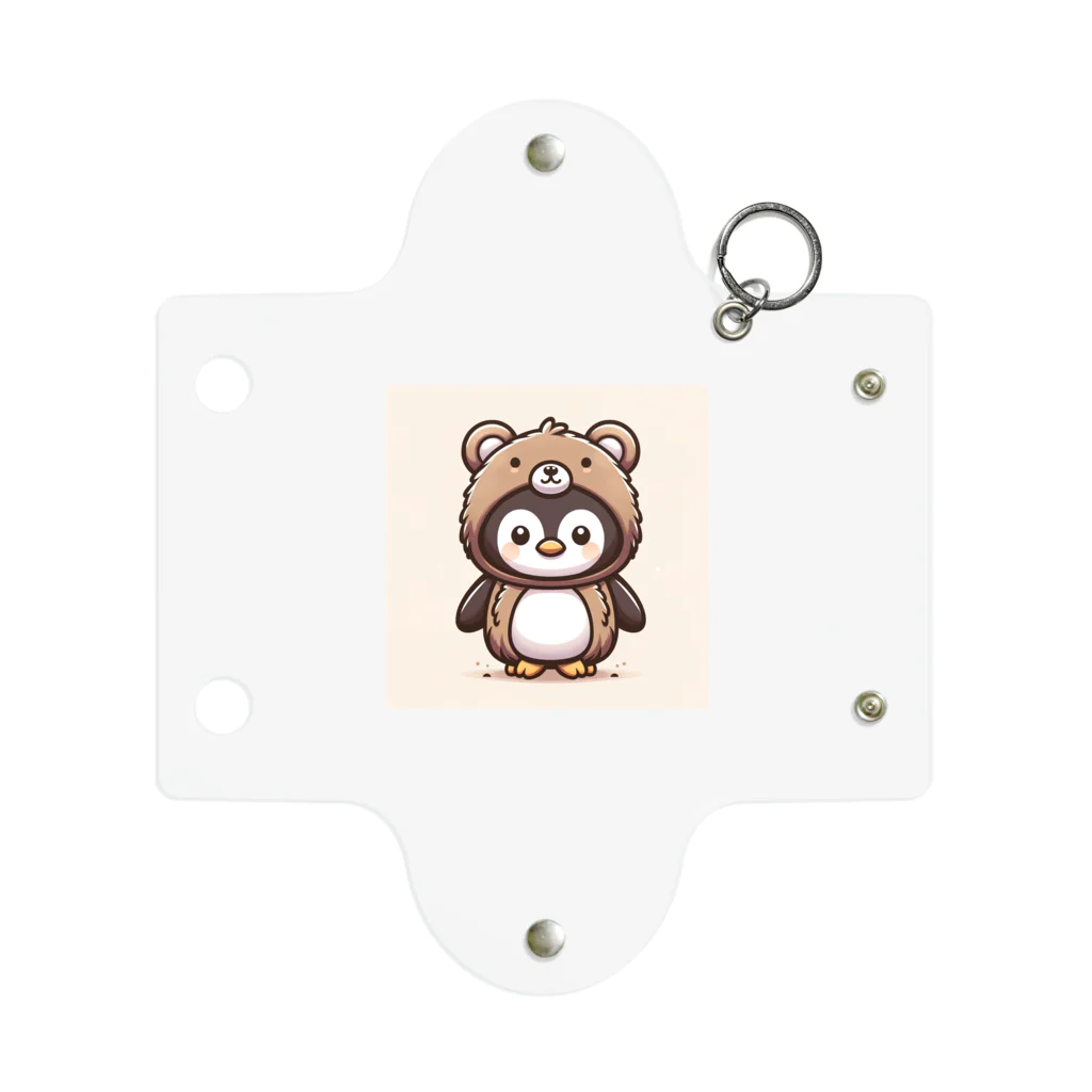 着ぐるみアニマル×けーのクマの着ぐるみを着たペンギン Mini Clear Multipurpose Case