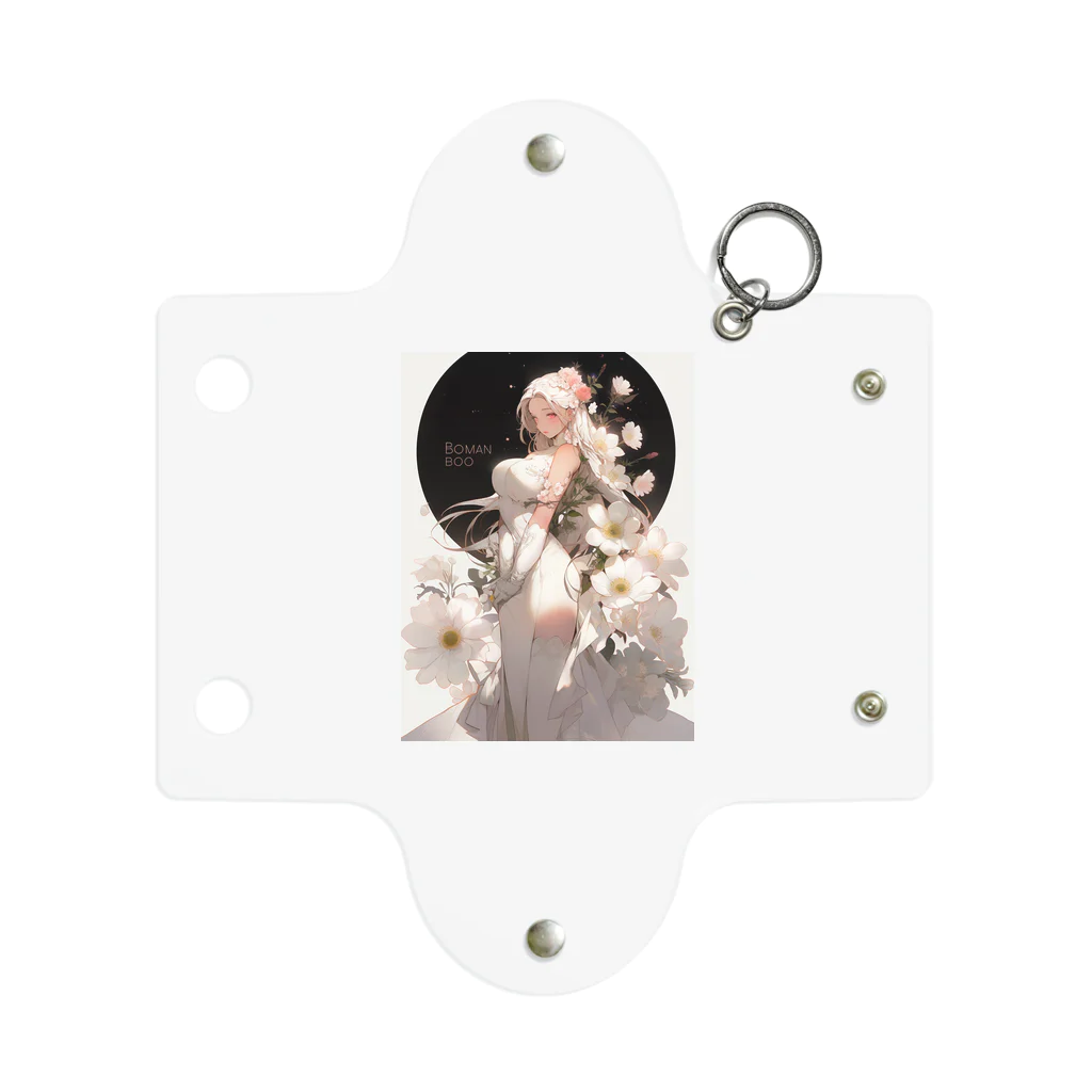 AQUAMETAVERSEの女性と白い花　なでしこ1478 Mini Clear Multipurpose Case