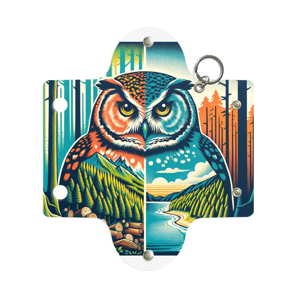 kotpopのThe Owl's Lament for the Disappearing Forests Mini Clear Multipurpose Case