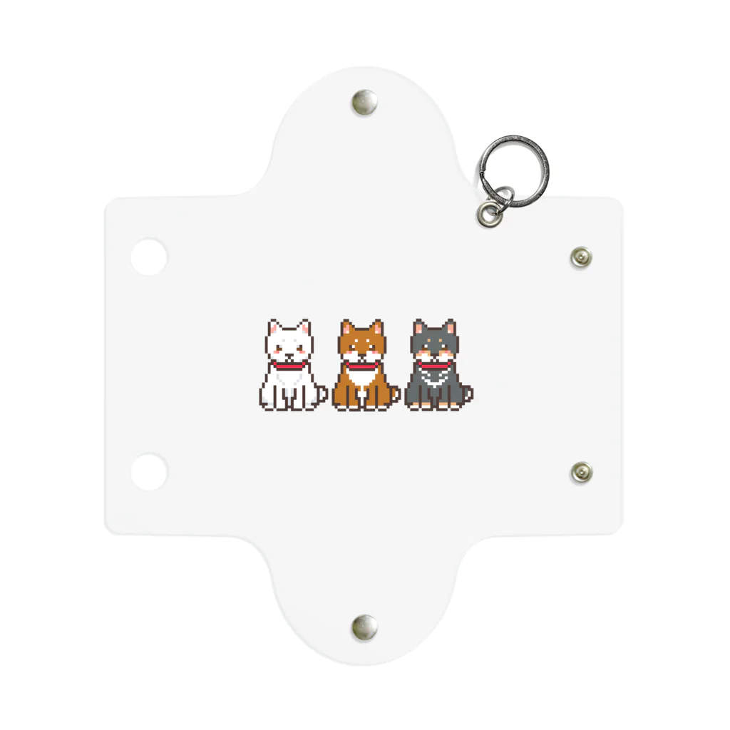 モチクマのドット絵三柴犬さん Mini Clear Multipurpose Case