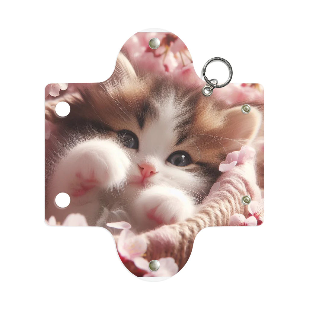 Chimetimeの桜と子猫 Mini Clear Multipurpose Case