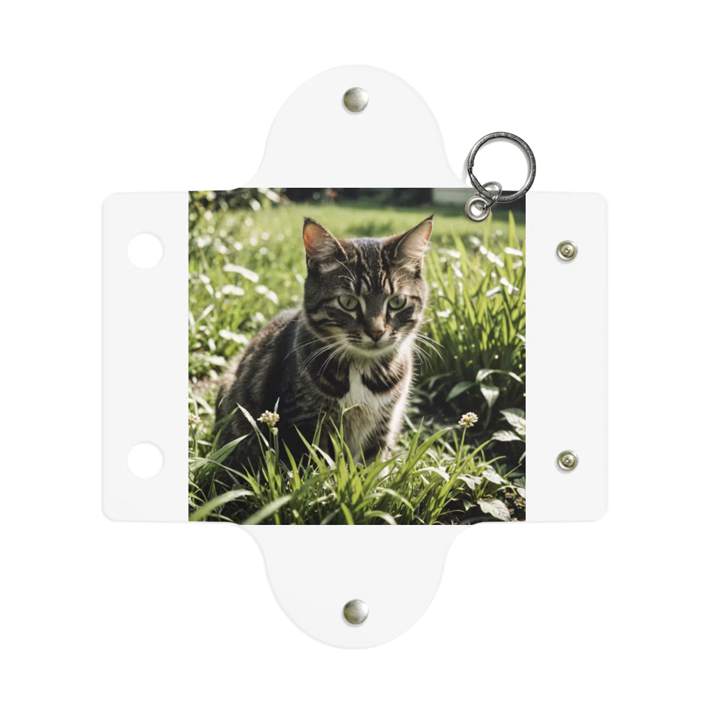 安達聖也の草むらの猫 Mini Clear Multipurpose Case