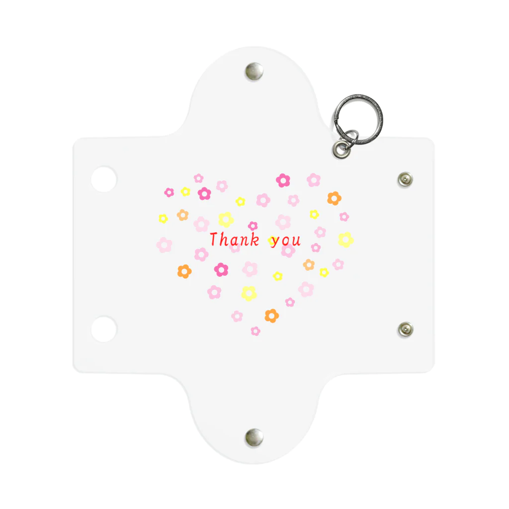 ainarukokoroのありがとう　感謝　Thank you プレゼント　かわいい　ハート Mini Clear Multipurpose Case