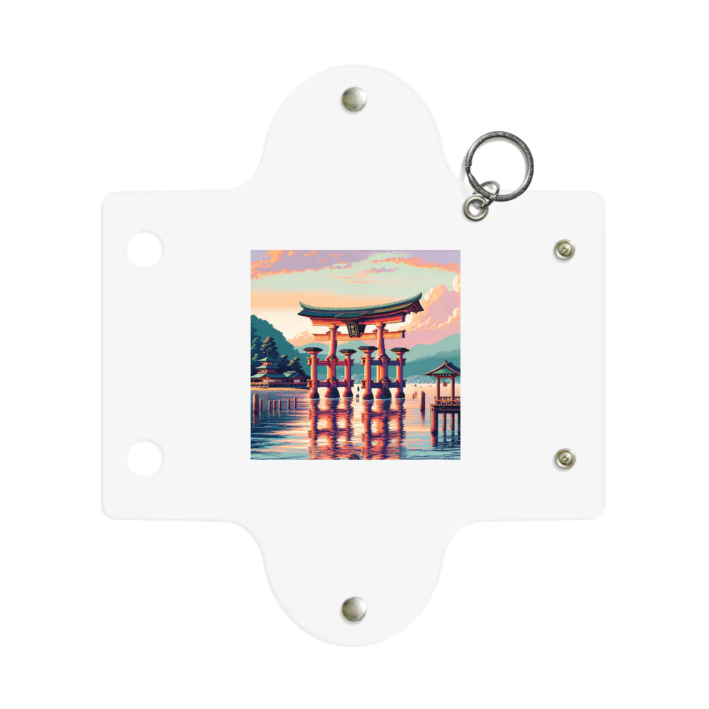 Pixel Art Goodsの厳島神社（pixel art） Mini Clear Multipurpose Case