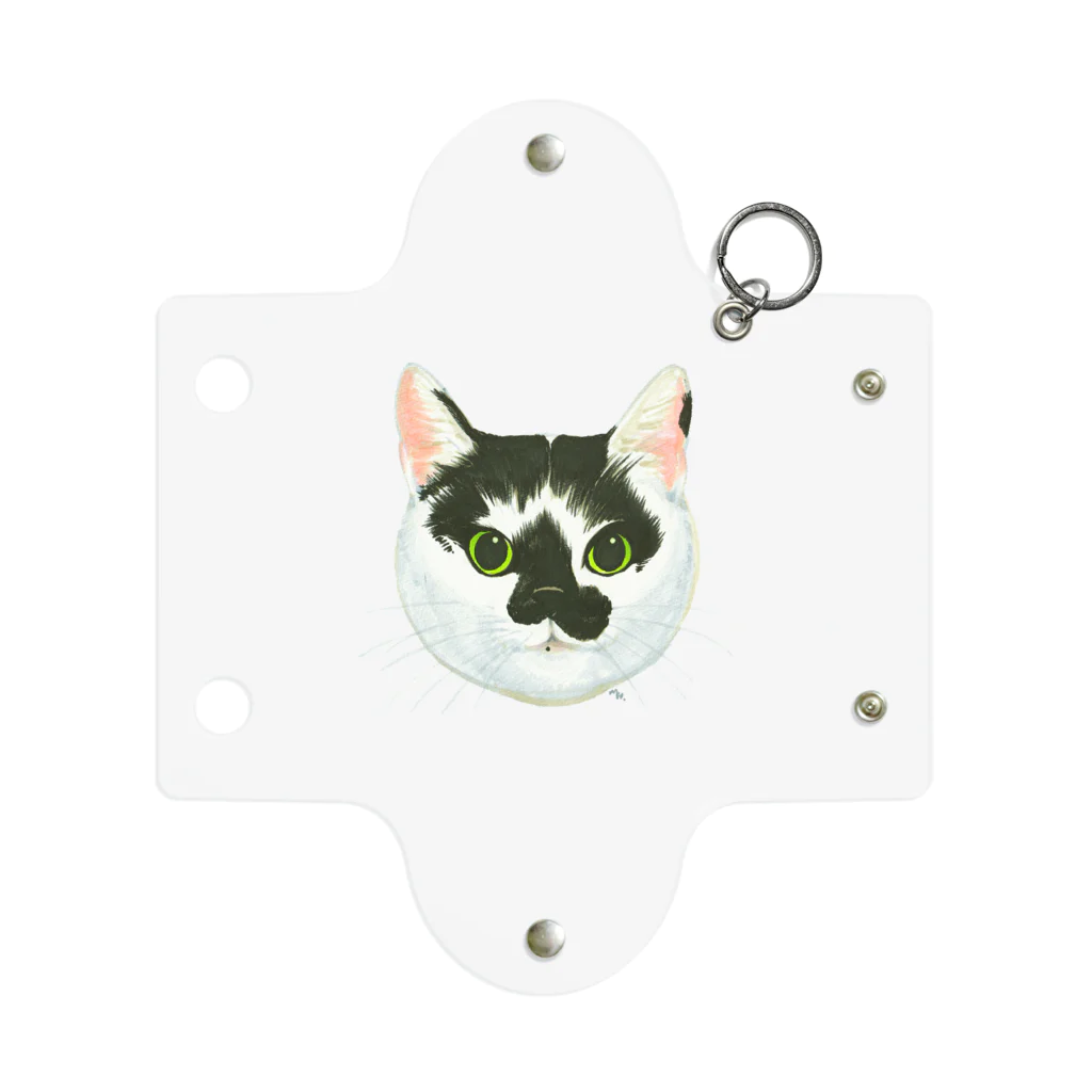 segasworksのねこさんのお顔（白黒ねこ） Mini Clear Multipurpose Case