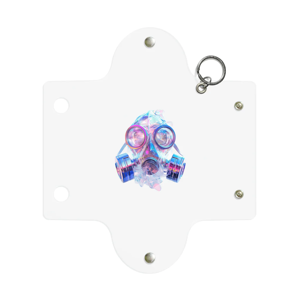 ガスマスク gasmaskのgasmask girl ロゴ Mini Clear Multipurpose Case