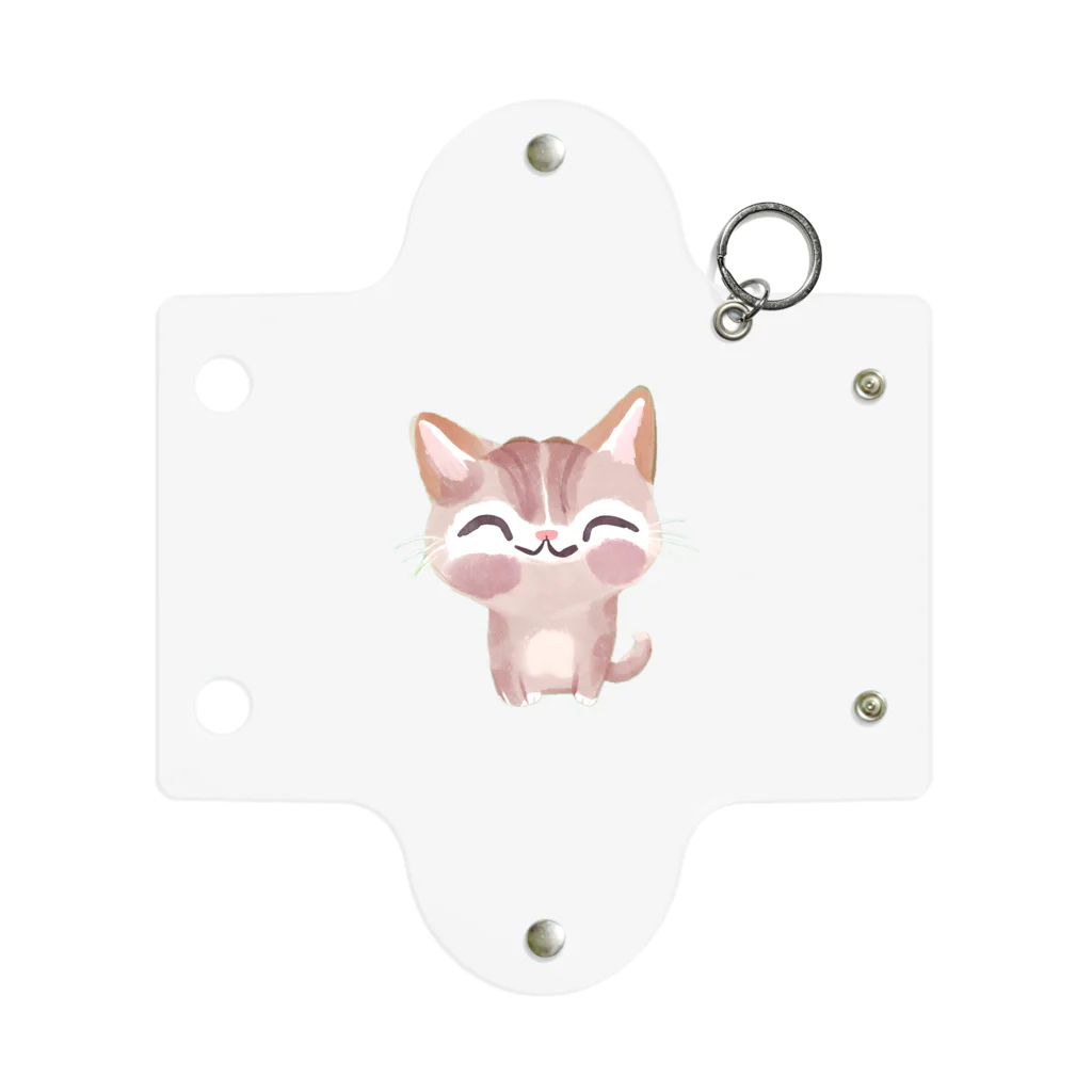 青黒黄色の猫の癒し Mini Clear Multipurpose Case