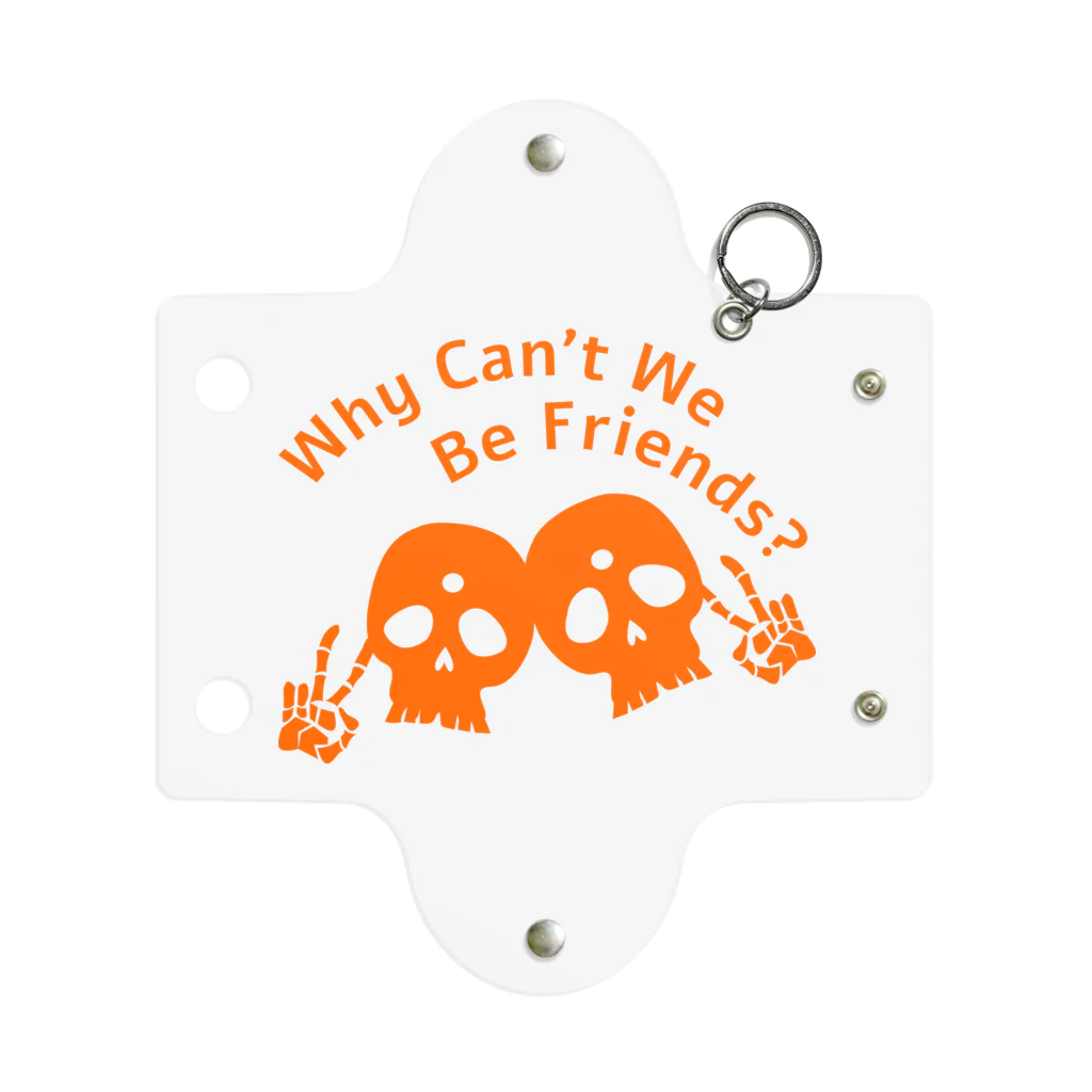 『NG （Niche・Gate）』ニッチゲート-- IN SUZURIのWhy Can't We Be Friends?（橙） Mini Clear Multipurpose Case