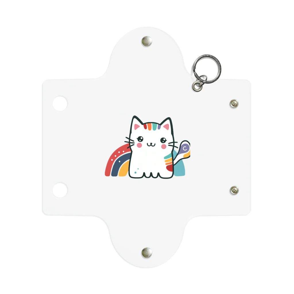 yielanggo007の虹のねこ Mini Clear Multipurpose Case