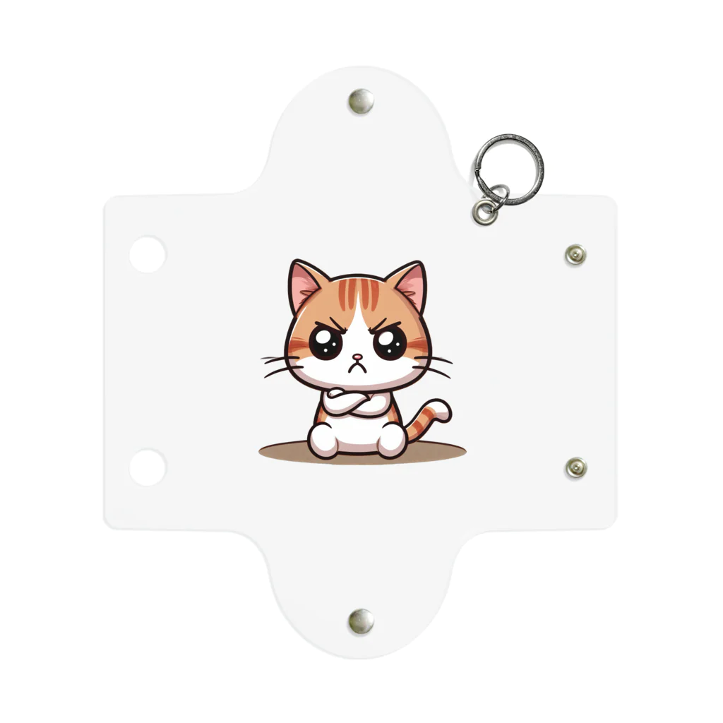 @猫グッズ製作所のかわいい猫のヤンチャまる Mini Clear Multipurpose Case