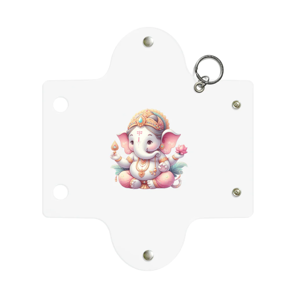 🐘Ganesha Shop🪷のぽってりゆる可愛ガネーシャ Mini Clear Multipurpose Case