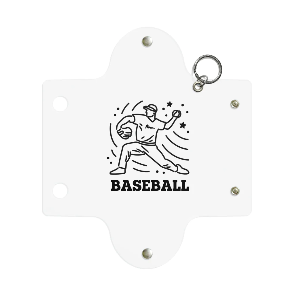 nndesignのBASEBALL LEFT PITCHER Mini Clear Multipurpose Case