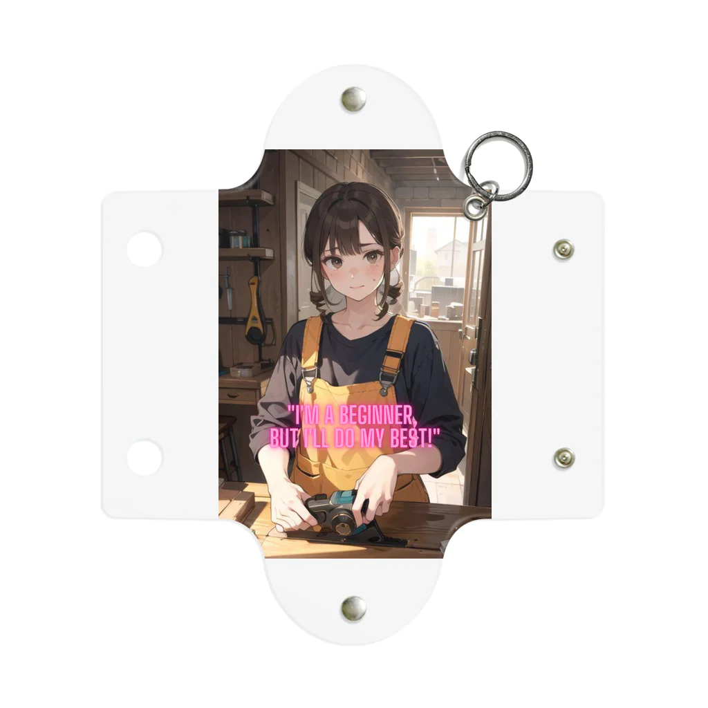 TSK11の"I'm a beginner, but I'll do my best!" Mini Clear Multipurpose Case