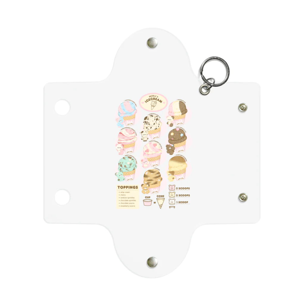 Milky'sのice cream shop Mini Clear Multipurpose Case