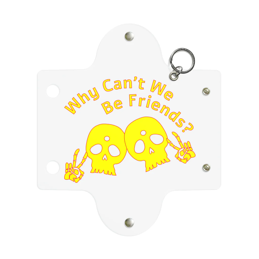 『NG （Niche・Gate）』ニッチゲート-- IN SUZURIのWhy Can't We Be Friends?（黄色） Mini Clear Multipurpose Case