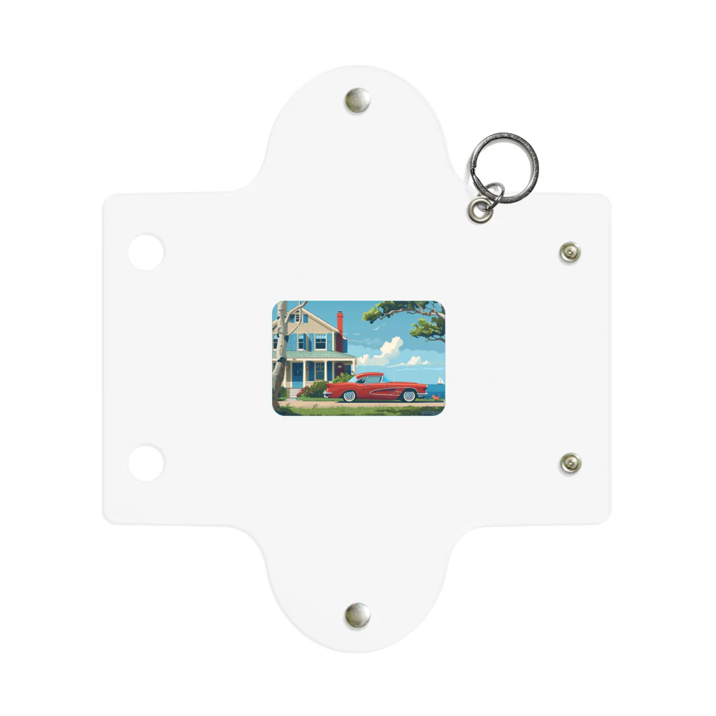 MistyStarkの赤いコルベットと海辺の家　－　red corvette and seaside house　－ Mini Clear Multipurpose Case