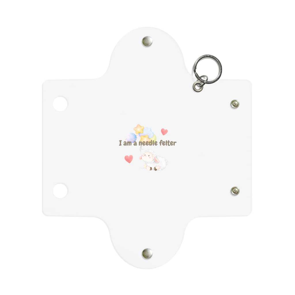 t & fluffyの羊毛フェルト好きさんに贈る I am ニードルフェルター I love ニードルフェルト グッズ Mini Clear Multipurpose Case