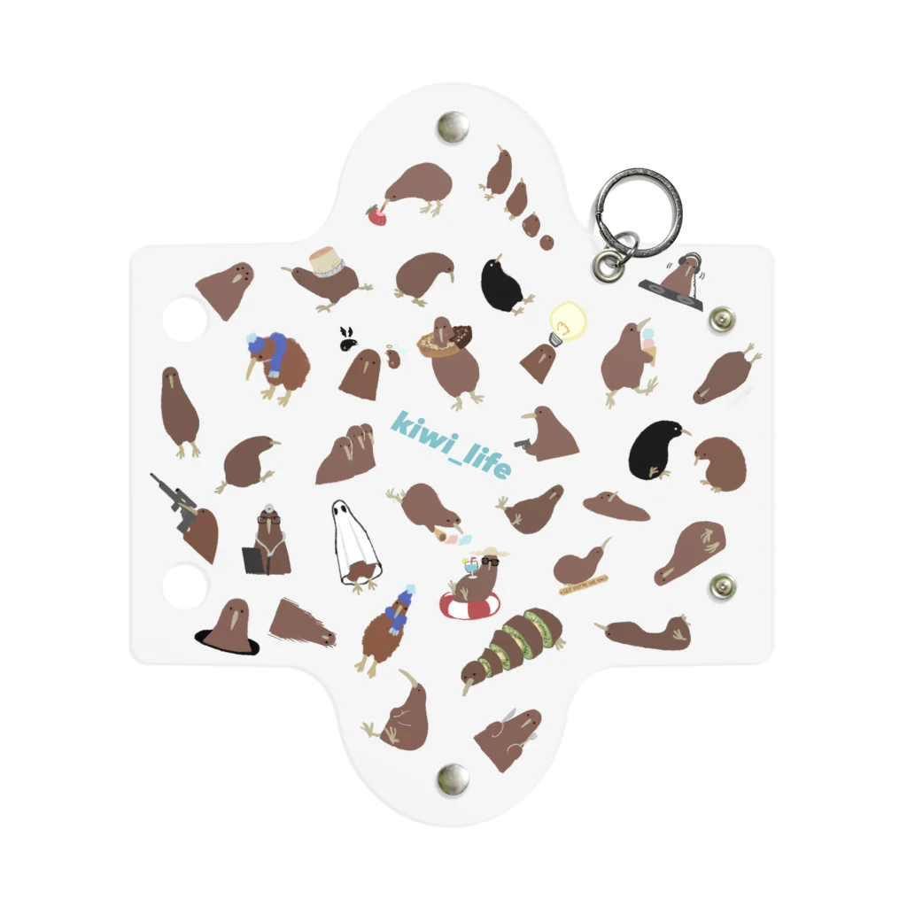 ningen_lifeのkiwi_life（総柄）/ミニマルチケース Mini Clear Multipurpose Case
