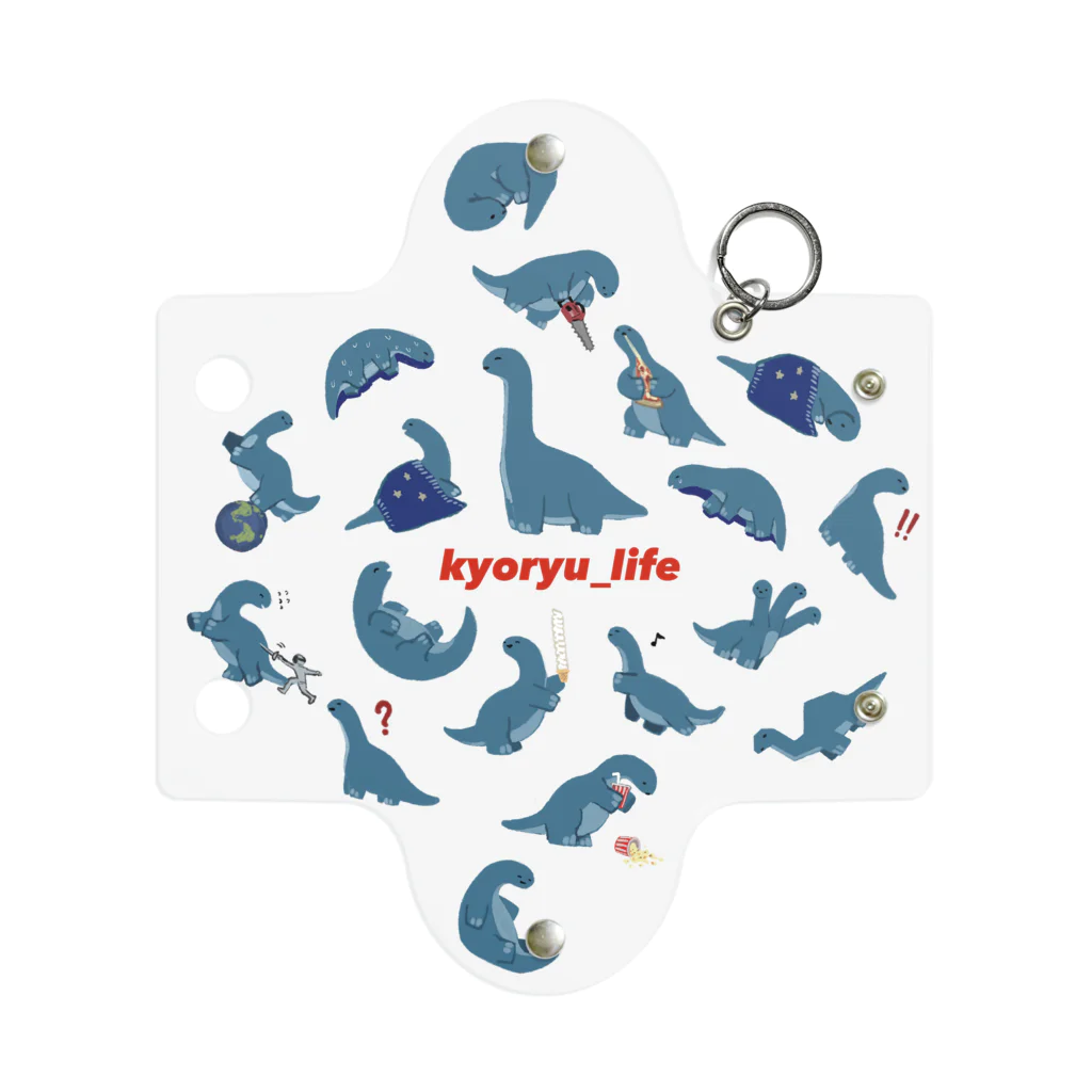 ningen_lifeのkyoryu_life（総柄）/ミニマルチケース Mini Clear Multipurpose Case